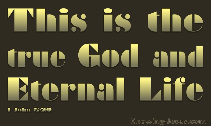 1 John 5:20 This Is The True God (gold)